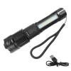 (2Pack)USB Rechargeable LED Flashlight Adjustable Focus Camping Hiking Outdoor Flashlight Work light (Logistics only For USPS.TK/TMEU only For self-pi