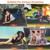 Air Mattress,SUV Air Mattress Thickened Camping Bed Cushion with Pillow Air Pump Storage Bag PVC Flocked Car Bed for Home Car Travel Camping (black)