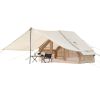 Inflatable Tents for Camping, 3-5 Person Easy Setup Blow up Tent with Hand Pump, 300D Oxford 4 Season Glamping Tent with Canopy, Stove Jack