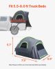 Pickup Truck Tent, Fit 5.5-6.0 ft Truck Tents for Camping, Waterproof PU2000mm 2-3 Person Sleeping Truck Bed Tent with Double Layer Design Windows