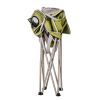 Adult Oversized Mesh Camp Chair with Cooler, Green Gray