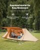 Camping Hot Tent, Lightweight Bushcraft Tent with Stove Jack & 2 Tarp Poles, Waterproof Winter Hot Tents Shelters