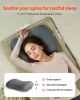 Inflatable Camping Pillow, 5-Inch Thickened Travel Pillow, Soft Backpacking Pillows with Removable & Washable Cover, Storage Bag