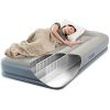 Standard Pillow Rest Air Mattress: Fiber-Tech – Twin Size – Built-in Electric Pump – 12in Bed Height – 300lb Weight Capacity