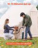 Inflatable Tents for Camping, 3-5 Person Easy Setup Blow up Tent with Hand Pump, 300D Oxford 4 Season Glamping Tent with Canopy, Stove Jack