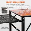 Camping Kitchen Table, One-piece Folding Portable Cook Station with A Carrying Bag, Long Aluminum Camping Table 3 Side Tables