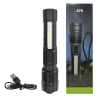 (2Pack)USB Rechargeable LED Flashlight Adjustable Focus Camping Hiking Outdoor Flashlight Work light (Logistics only For USPS.TK/TMEU only For self-pi