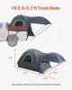 Pickup Truck Tent, Fits 5.0-5.2 ft Truck Tents for Camping, Waterproof PU2000 mm 2-3 Person Sleeping Truck Bed Tent