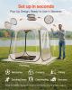 Pop up Sports Tent, 63x63 in Clear Bubble Tent for 2-4 Persons, Waterproof Outdoor Pod with Floor Mat & Top Cover